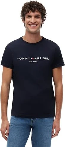 Tommy Hilfiger Logo T-Shirt kurzarm sky captain (Herren)