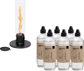 höfats Spin 90 Tischfeuer Gartenfackel Ethanol-Kamin schwarz