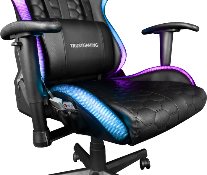 Trust Gaming GXT 716 Rizza RGB Gamingstuhl, schwarz