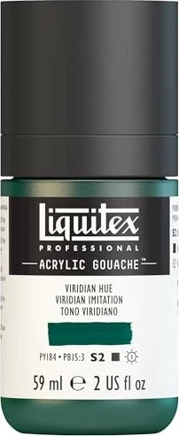 Liquitex Professional Acrylic Gouache viridian hue, 59ml