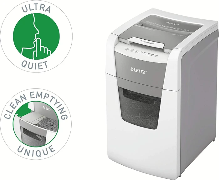 Leitz IQ Autofeed Office 150 P4, 4x30mm, weiß/grau