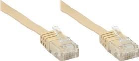 Good Connections Flach-Patchkabel, Cat6, U/UTP, RJ-45/RJ-45, 0.5m, braun