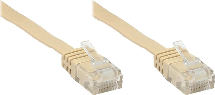 Good Connections Flach-Patchkabel, Cat6, U/UTP, RJ-45/RJ-45, 10m, braun