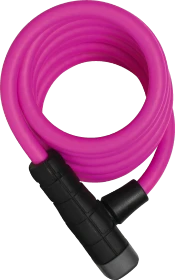 ABUS Primo 5510K/180 + Halter SCMU Spiralkabelschloss, Schlüssel pink
