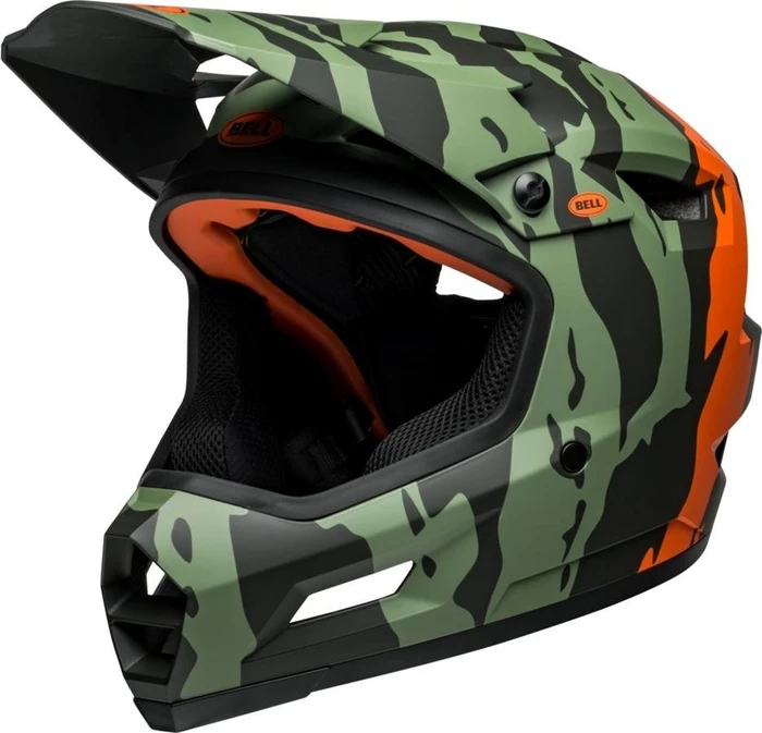 Bell Sanction 2 DLX MIPS Fullface-Helm ravine matte dark green/orange