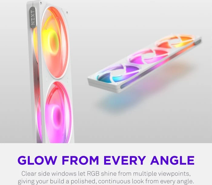 NZXT F420 RGB Reverse, weiß, 3x 140mm