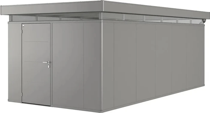 Biohort CasaNova 3x6 Gerätehaus Türanschlag links quarzgrau-metallic