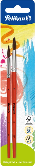 Pelikan Sorte 23 Haarpinsel Gr. 4/8 Pinselset, 2-tlg.