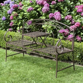 Garden Pleasure Saket Gartenbank mit hochklappbarem Tisch