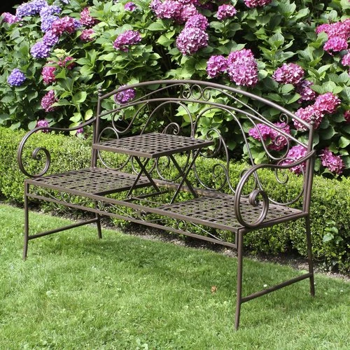 Garden Pleasure Saket Gartenbank mit hochklappbarem Tisch