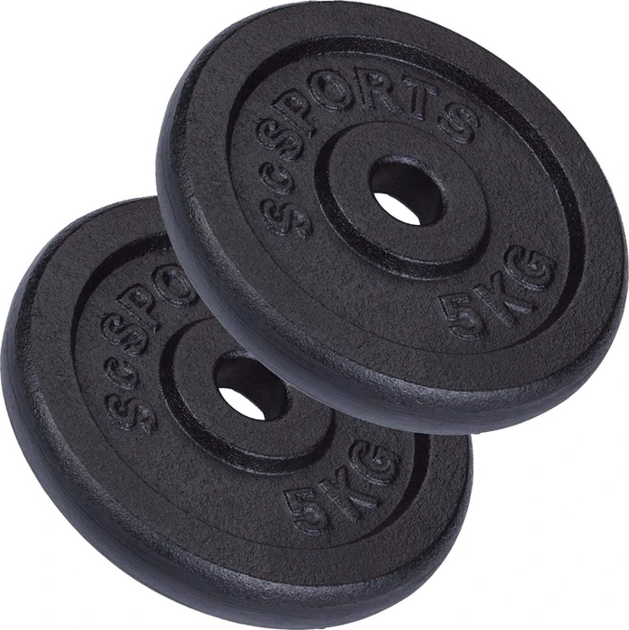 ScSports Gusseisen Hantelscheibe 2x 5kg