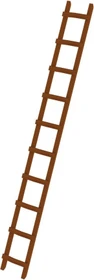 Günzburger Steigtechnik Holz Anlegeleiter, 10 Stufen