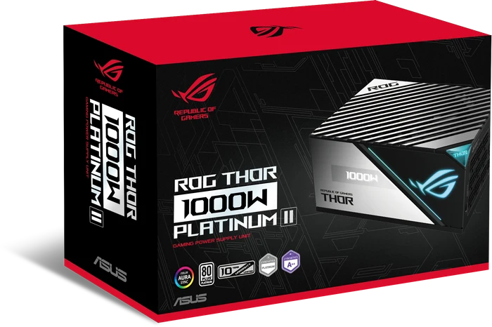 ASUS ROG Thor Platinum II, ROG-THOR-1000P2-GAMING, 1000W, ATX 2.4, mit 12-Pin PCIe 5.0 Kabel