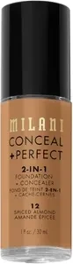 Milani Conceal + Perfect 2-in-1 Foundation + Concealer 12 spiced almond, 30ml