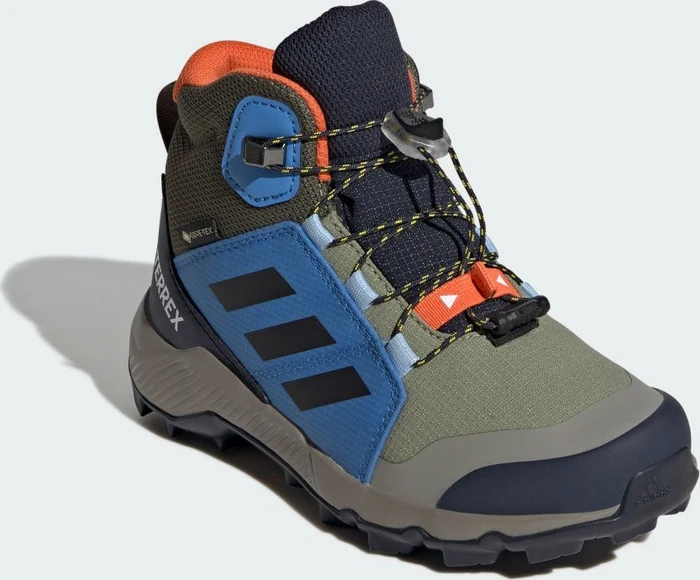adidas Terrex Mid GTX tent green/core black/ray blue (Junior)
