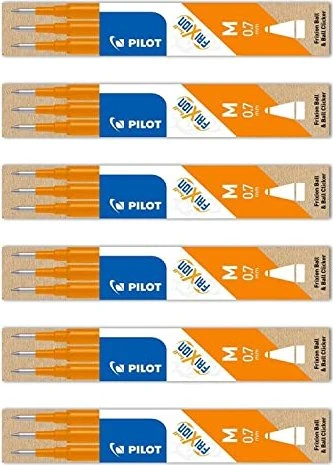 Pilot FriXion Ball BLS-FR7-S3-O Rollerballmine RB 0.7mm orange, 3er-Pack