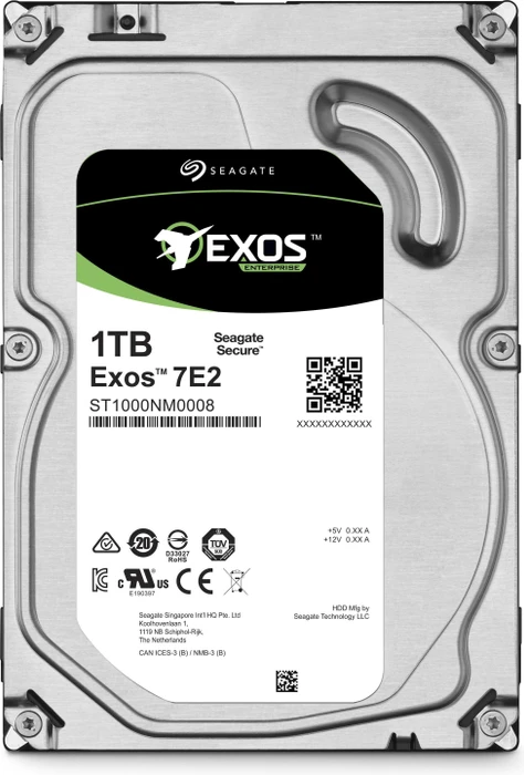 Seagate Exos E 7E2 1TB, 24/7, 512n / 3.5" / SATA 6Gb/s