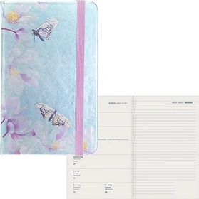 Idena Agenda Wochenkalender Agenda 2024, 90x140mm, Butterfly, 88 Blatt