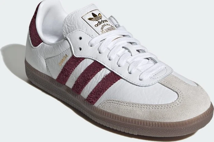 adidas Samba OG cloud white/maroon/gum