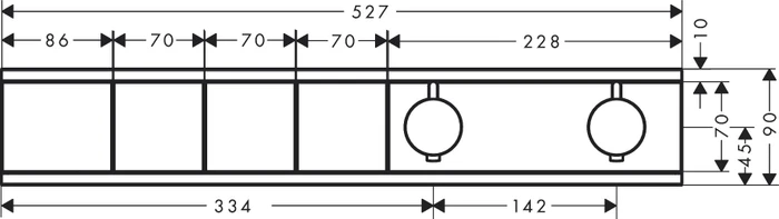 Hansgrohe RainSelect Thermostat Unterputz für 3 Verbraucher chrom