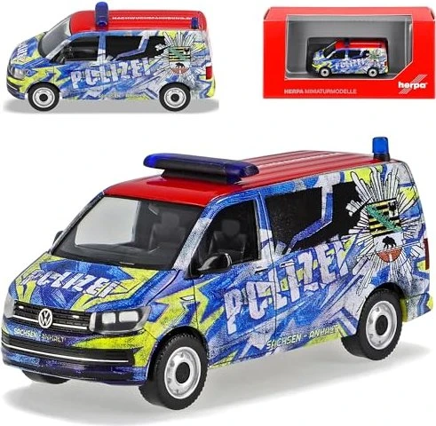 Herpa VW T6 Bus Polizei Sachsen-Anhalt Infomobil
