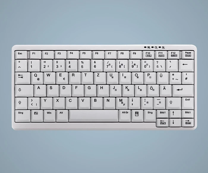 Contour Design Active Key kompakte Mini-Tastatur im Notebook-Design, weiß, USB, US