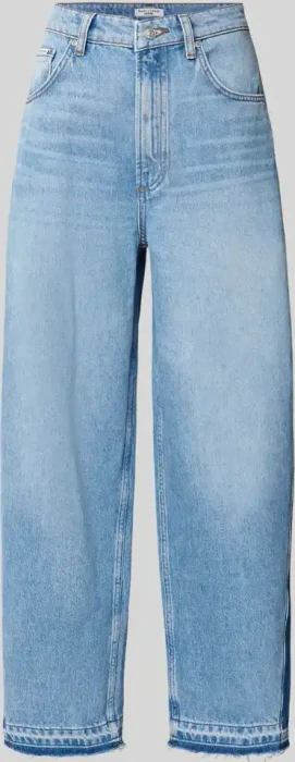 Marc O'Polo Enni Wide Barrel Cropped mit Ananasblattfasern Jeans medium blue (Damen)