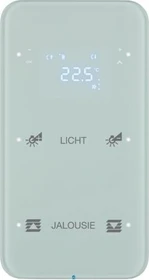 Berker KNX R.1 Touchsensor 2-fach mit Temperaturregler polarweiß, konfiguriert