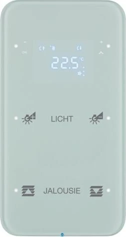 Berker KNX R.1 Touchsensor 2-fach mit Temperaturregler polarweiß, konfiguriert