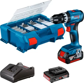Bosch Professional GSB 18V-45 Akku-Schlagbohrschrauber inkl. Koffer + 2 Akkus 2.0/4.0Ah + Zubehör