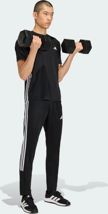 adidas Workout Essentials All-Set 3-Streifen Hose lang schwarz/weiß (Herren)