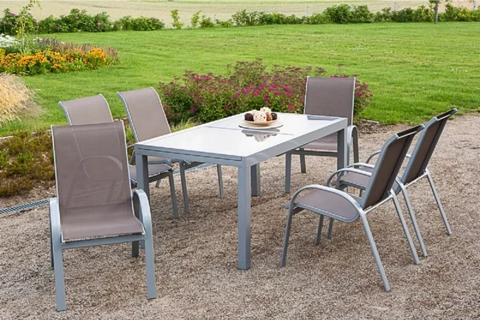 Merxx Amalfi Dining Gartenmöbel-Set taupe, 5-tlg.