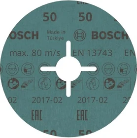 Bosch Professional R780 Best for Metal and Inox Fiberschleifscheibe K50, 125x22.23mm, 1 Stück