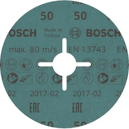 Bosch Professional R780 Best for Metal and Inox Fiberschleifscheibe K50, 125x22.23mm, 1 Stück