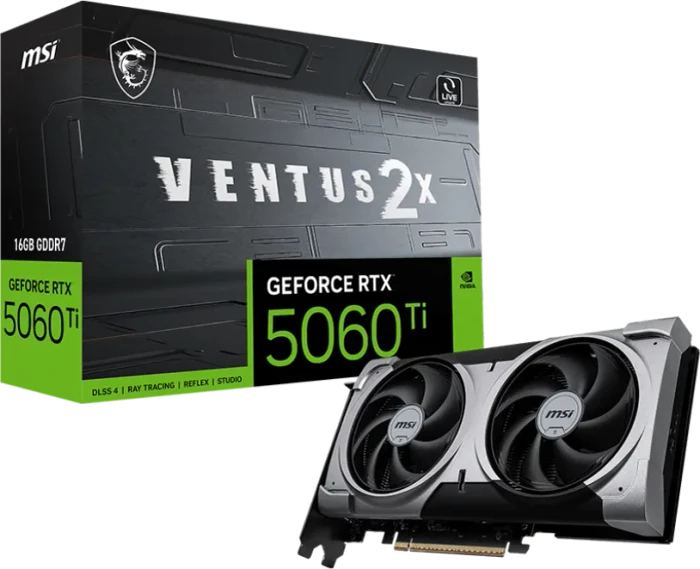 MSI GeForce RTX 5060 Ti 16G Ventus 2X Plus, G506T-16V2P, 16GB GDDR7, HDMI, 3x DP
