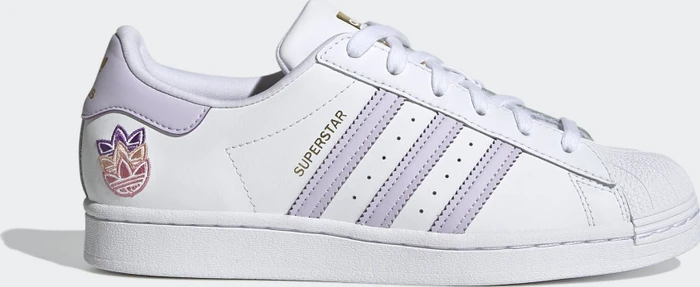 adidas Superstar cloud white/purple tint/matte gold (Damen)