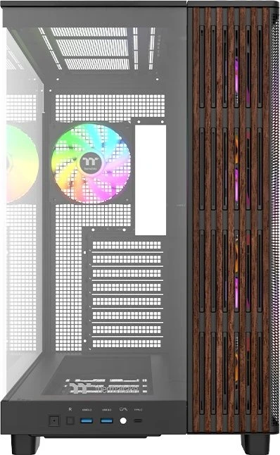 Thermaltake View 380 XL WS ARGB Black, schwarz/braun, Glasfenster