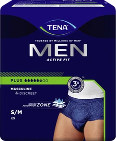 Tena Men Active Fit Pants Plus Schutzhose Größe M, 9 Stück