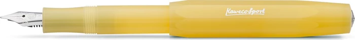 Kaweco Frosted Sport sweet banana transparent, rechte Hand, extra breit