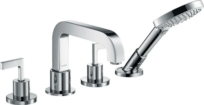 Hansgrohe Axor Citterio 4-Loch Wannenkombination mit Hebelgriff chrom
