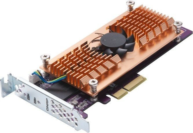 QNAP QM2 Expansion Card, 2x M.2 PCIe, PCIe 2.0 x4, Lüfter mittig