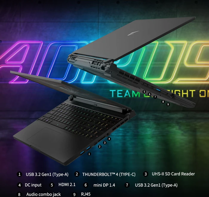 GIGABYTE AORUS 5, Core i7-12700H, 16GB RAM, 1TB SSD, GeForce RTX 3070, DE