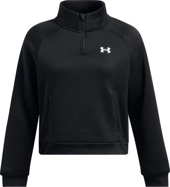 Under Armour Fleece Pro Zip Sweatshirt schwarz/weiß (Damen)
