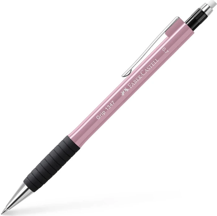 Faber-Castell Grip 1347 Druckbleistift 0.7mm graphit, rose shadows, Radierer