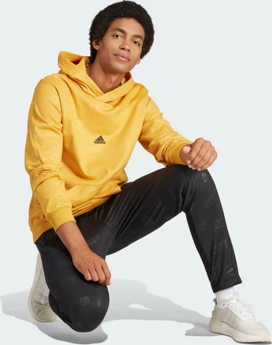 adidas Embossed Hoodie preloved yellow (Herren)