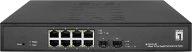 LevelOne GES Rackmount Gigabit Smart Switch, 8x RJ-45, 2x SFP, 130W PoE+ (GES-2110P / 52090903)