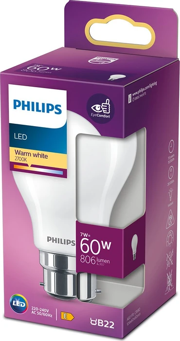Philips Classic LED Birne B22d 7W/827