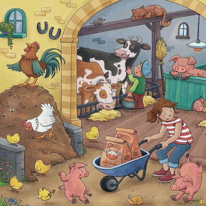 Ravensburger Puzzle Viel los auf dem Bauernhof