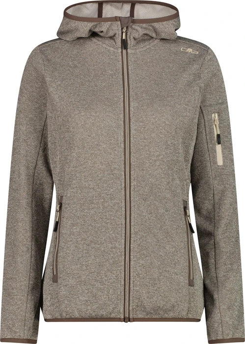 CMP Knit Tech Fleece Mesh Hoody Jacke toffee/cream (Damen)