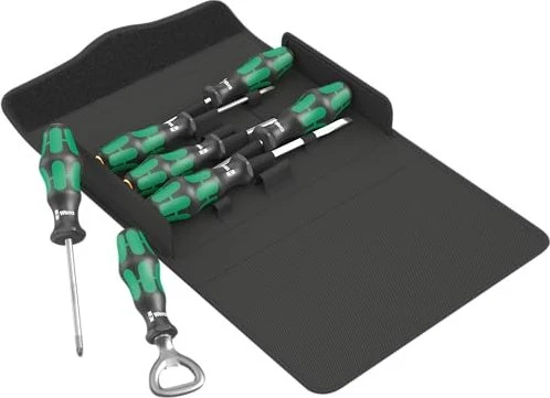 Wera Kraftform Plus Serie 300 300/7 Set 3 Schraubendrehersatz inkl. Tasche, 7-tlg.